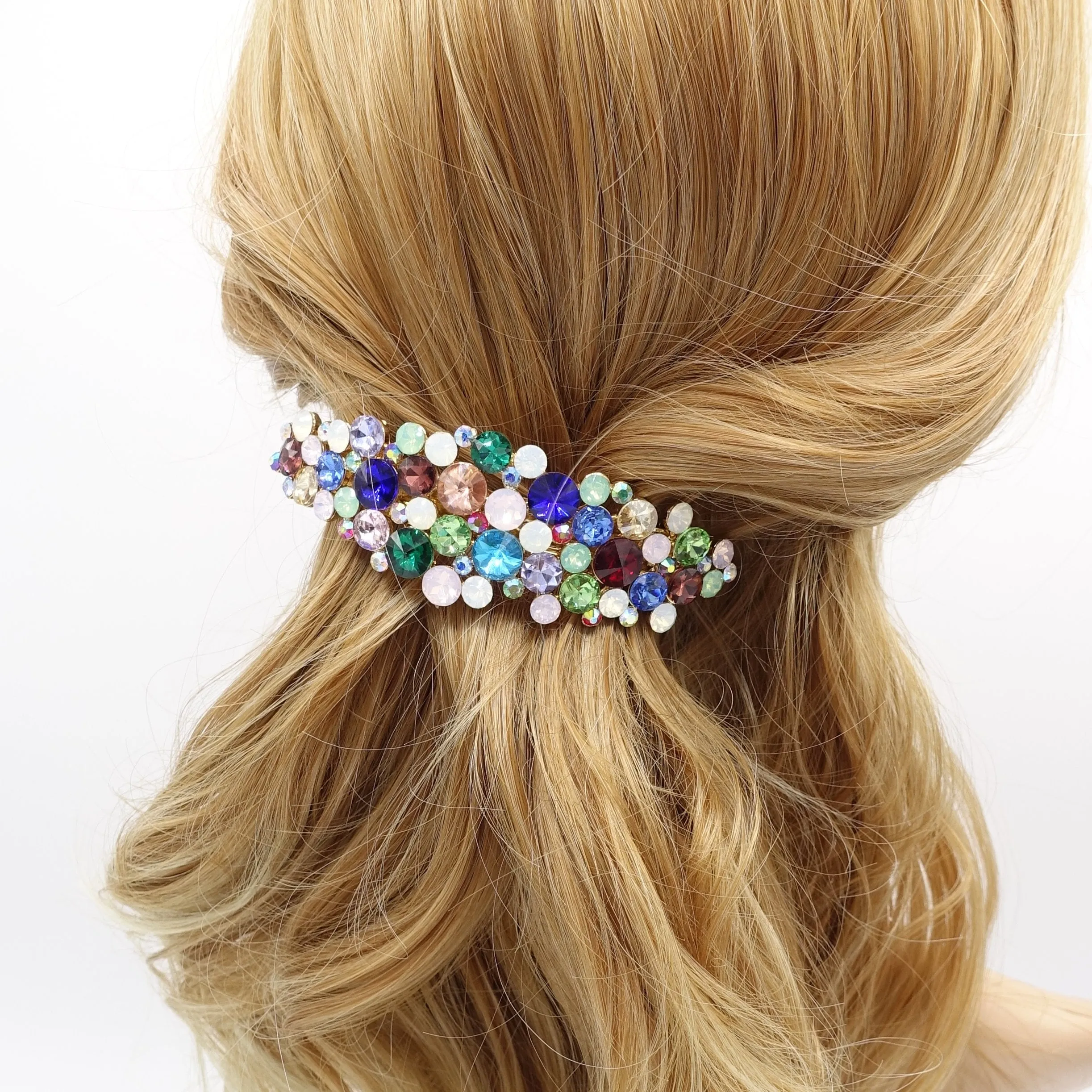 big rhinestone hair barrette,bling hair barrette for women