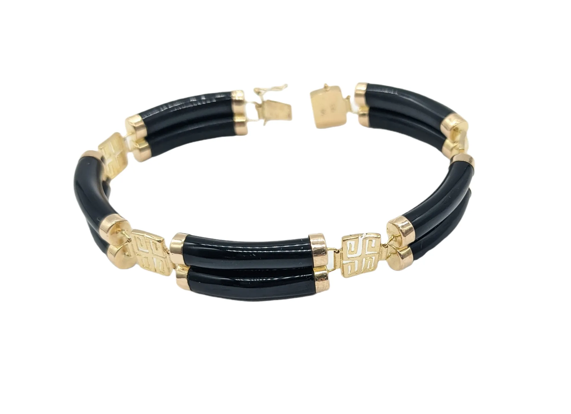 Black Jade Double Row Bracelet