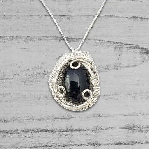 Black Onyx Gemstone Necklace