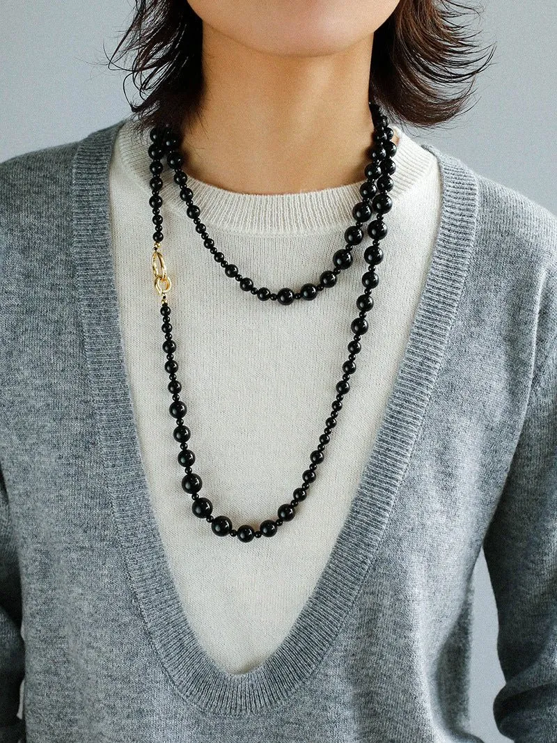 Black Onyx Long Necklaces