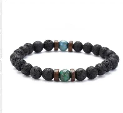 Black Volcanic Stone Bracelet: Reflecting Men's Unique Style