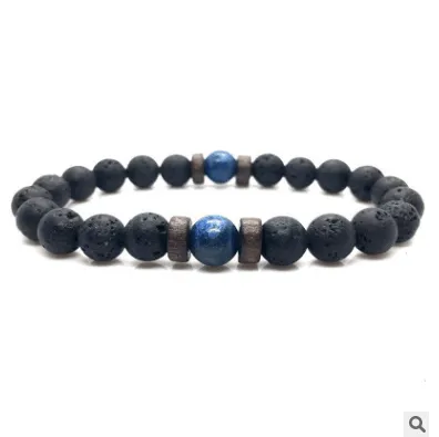 Black Volcanic Stone Bracelet: Reflecting Men's Unique Style