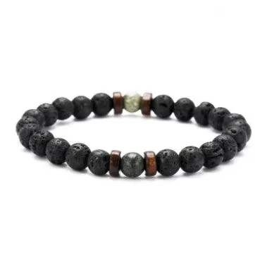 Black Volcanic Stone Bracelet: Reflecting Men's Unique Style