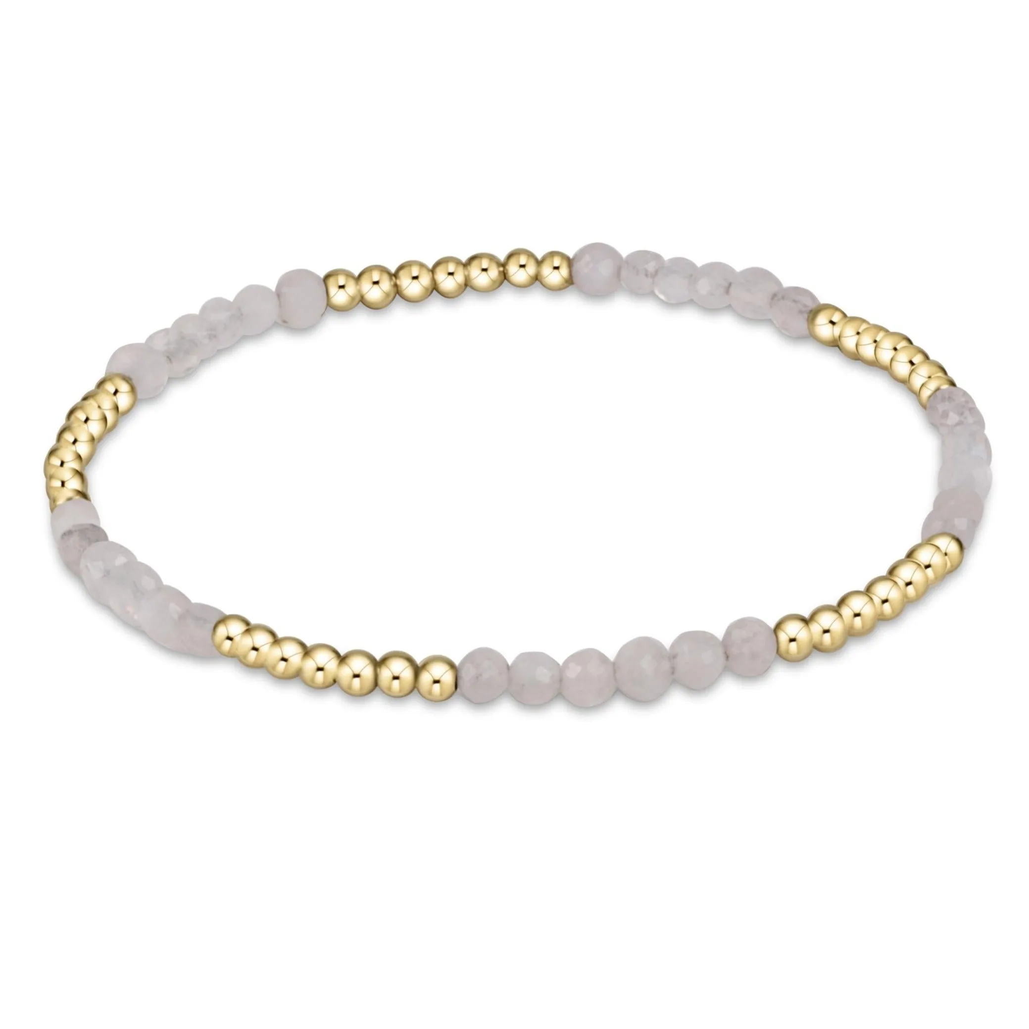 Blissful Pattern 2.5mm Bead Bracelet - Moonstone