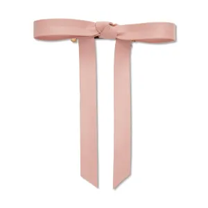 BLUSH BARDOT FAUX LEATHER BOW BARRETTE