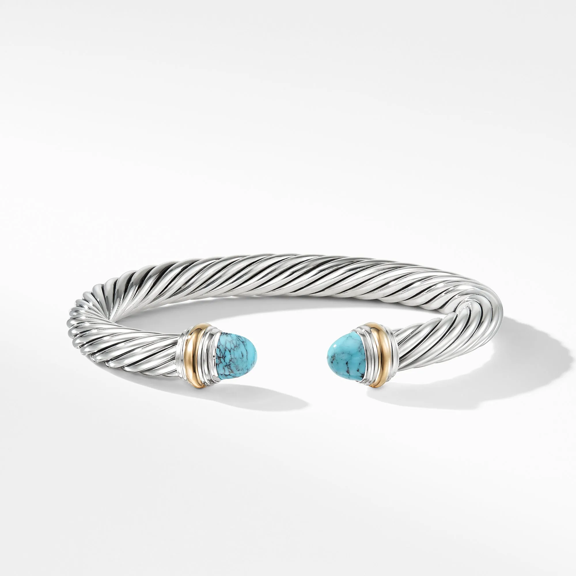 Bracelet with Turquoise and 14K Gold, Size Small