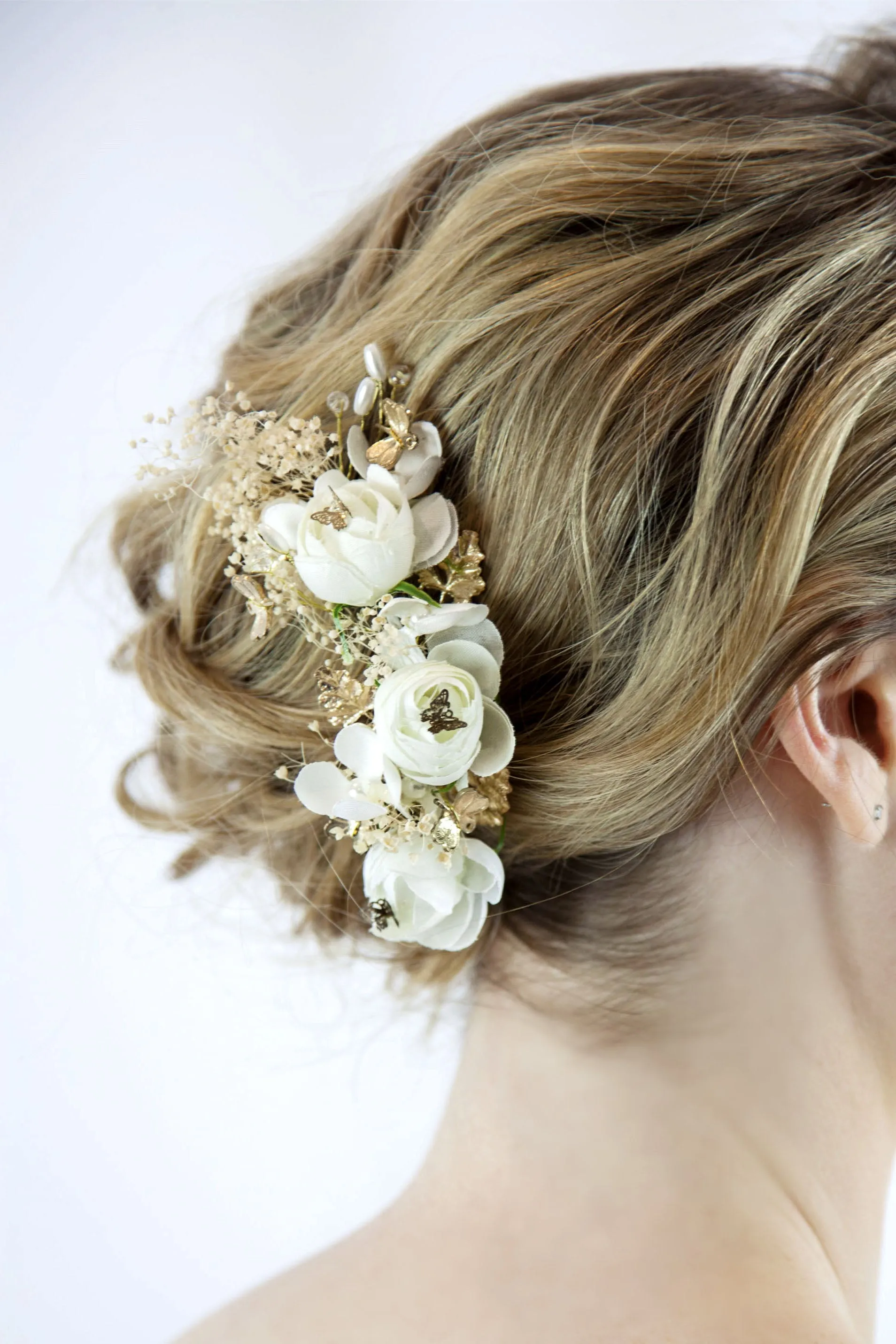 Bridal Flower Hair Comb