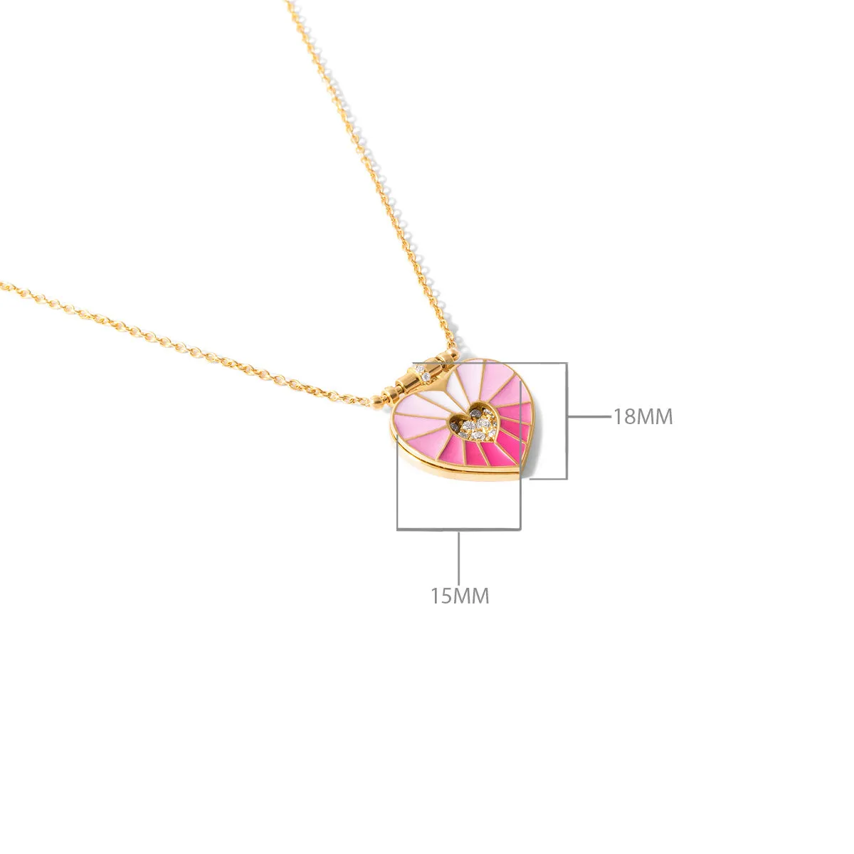 Brilliant Love Enamel Necklace