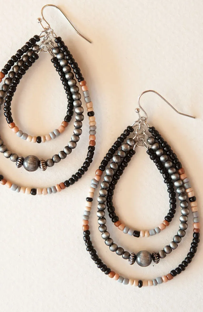 Brodie Beaded Teardrop Dangle | Multicolored Beaded Earring