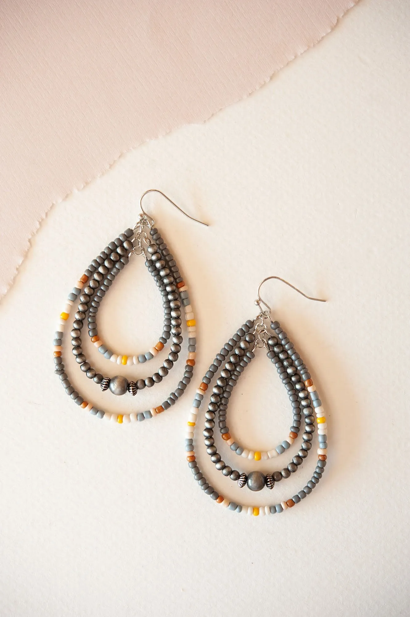 Brodie Beaded Teardrop Dangle | Multicolored Beaded Earring