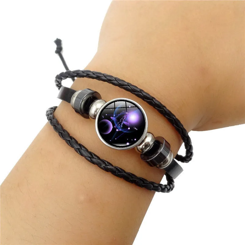 Buddha Stones 12 Constellations of the Zodiac Moon Protection Bracelet