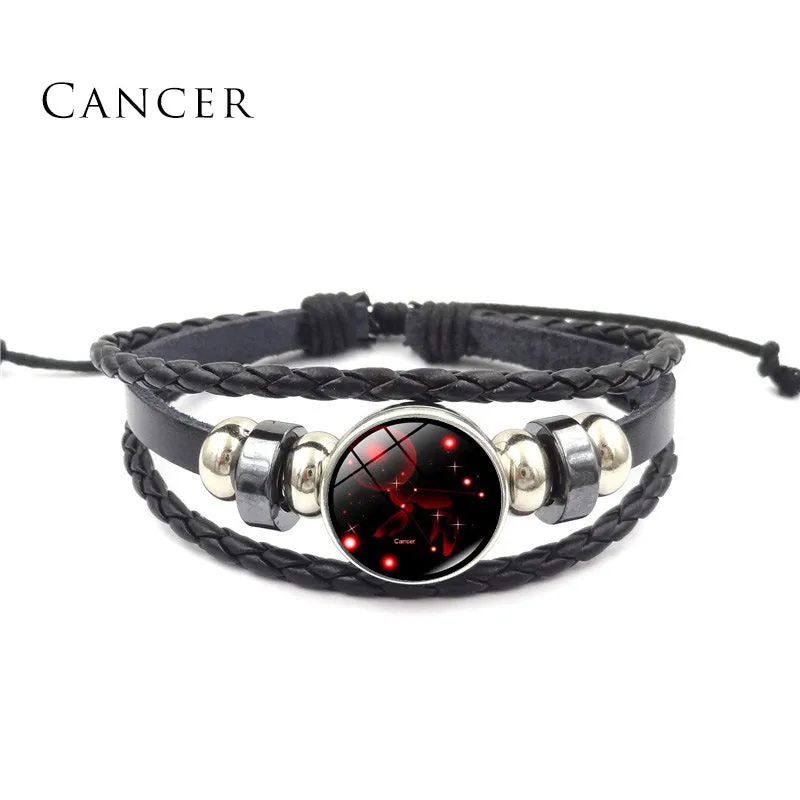 Buddha Stones 12 Constellations of the Zodiac Moon Protection Bracelet