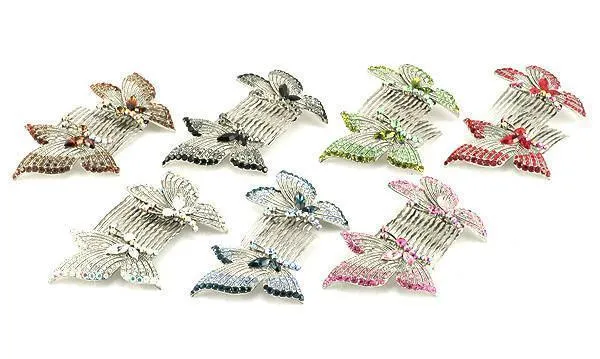 Butterfly Wings Hair Combs (Pair)