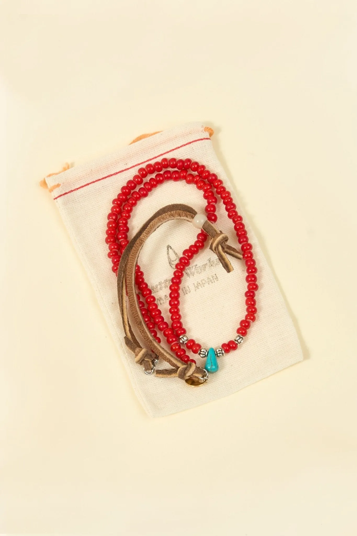 Button Works White Hearts Necklace & Bracelet - Red