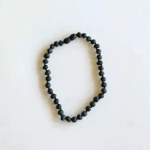 Canyonleaf Kids Raw Black Amber Necklace