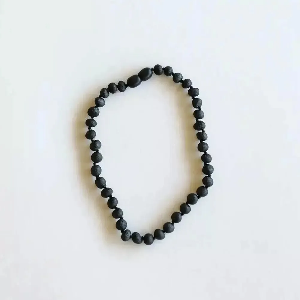 Canyonleaf Kids Raw Black Amber Necklace