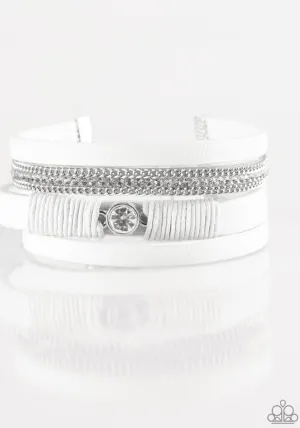 Catwalk Craze White Urban Bracelet - Paparazzi Accessories