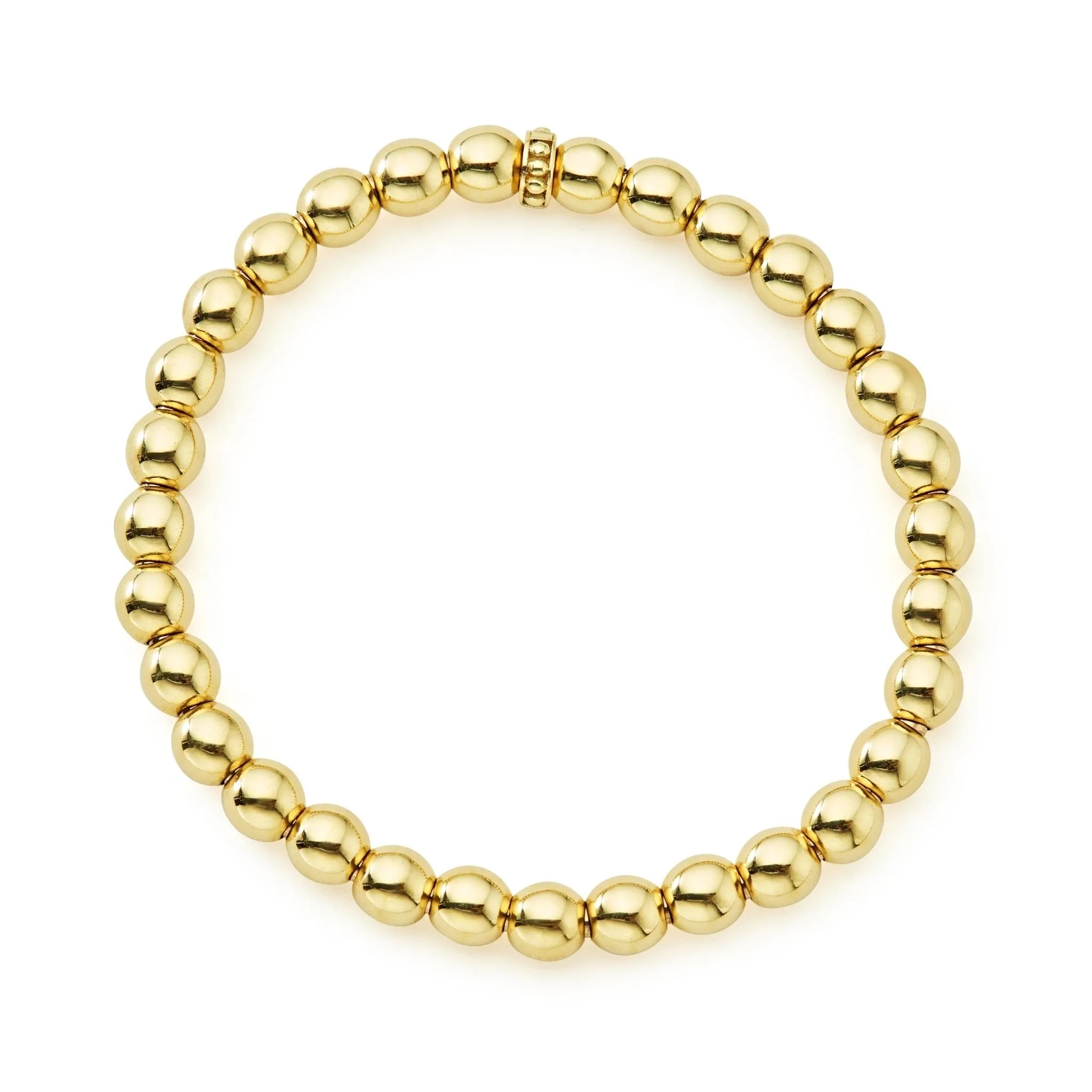 Caviar Gold 18K Gold Bead Bracelet | 6mm