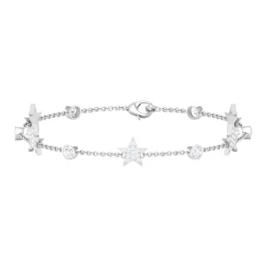 Certified Moissanite Celestial Station Chain Bracelet