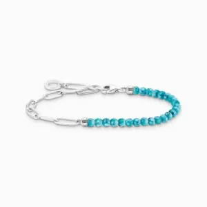 Charm Club Turquoise Pearls Bracelet A2099-404-17