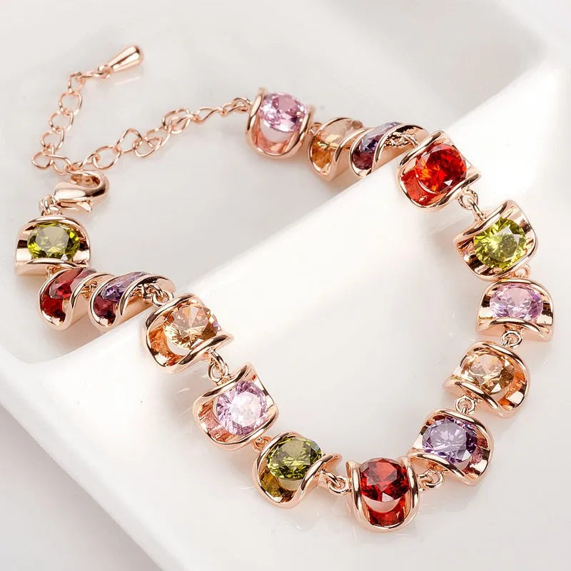 Charms Ruby Amethyst Peridot Gemstone Bracelets