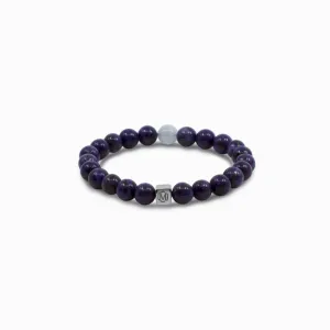 Charoite & Moonstone Beaded Bracelet