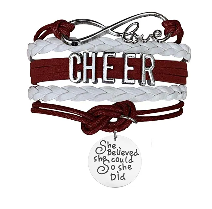 Cheer Bracelet with Inspirational Charms