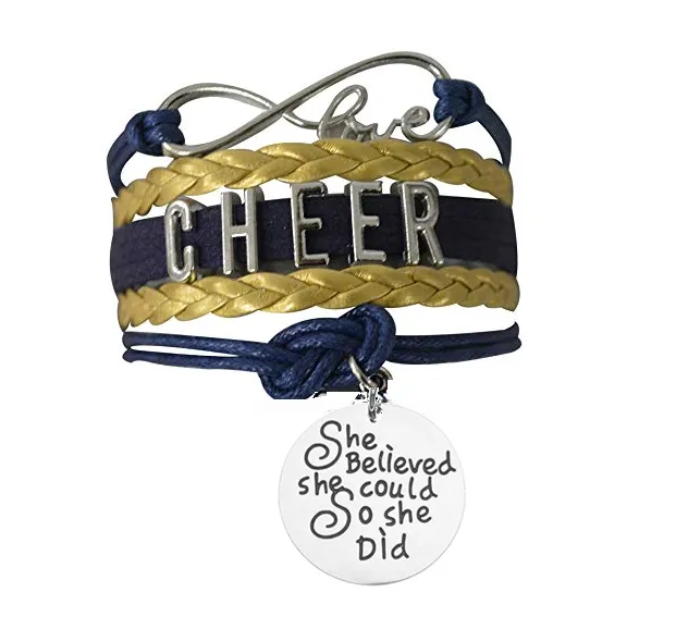 Cheer Bracelet with Inspirational Charms