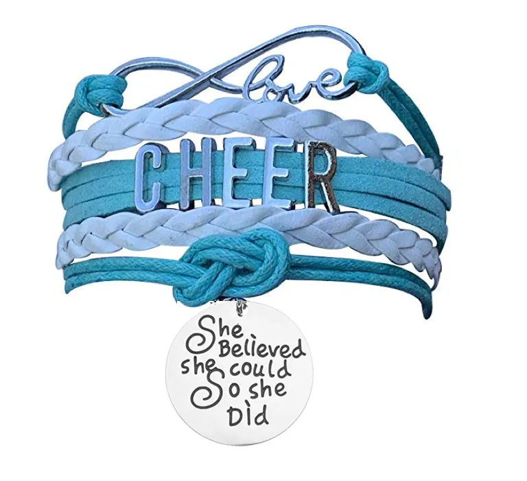 Cheer Bracelet with Inspirational Charms