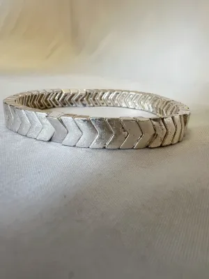 Chevron Bracelet - Silver