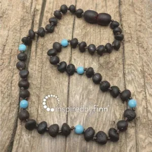 Child Baltic Amber Necklace - Blue Molasses