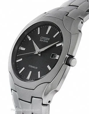 Citizen Mens Eco-Drive - Titanium - Black Dial - Date