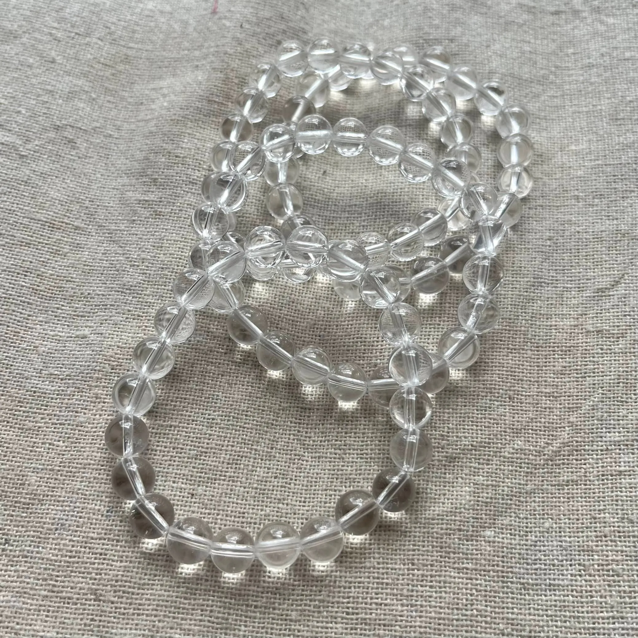 Clear Quartz 8mm Beaded Bracelet - Master Healer