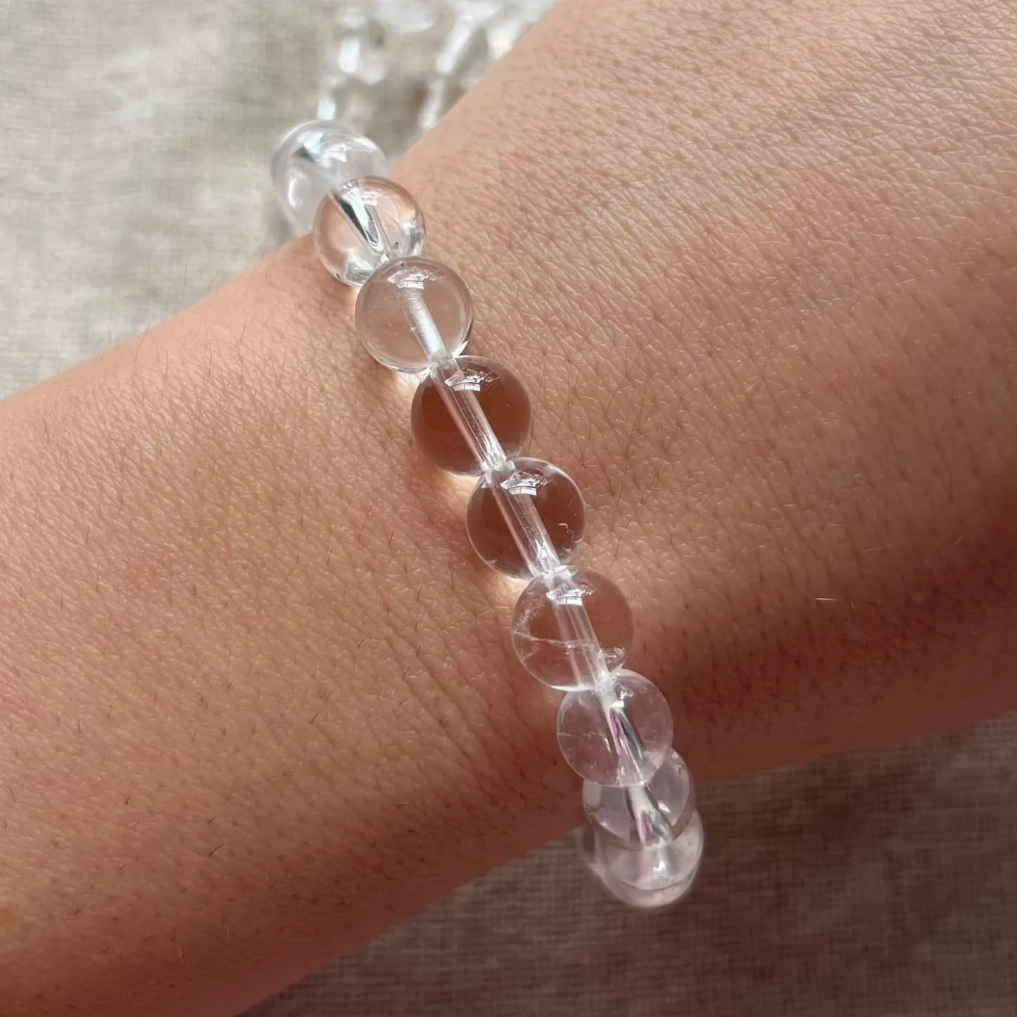 Clear Quartz 8mm Beaded Bracelet - Master Healer