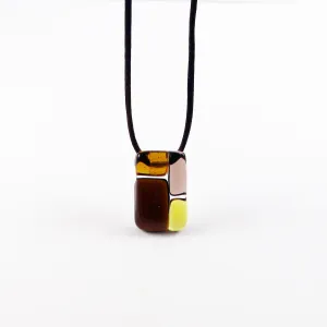 Cobblestones Mini Glass Pendant - Amber