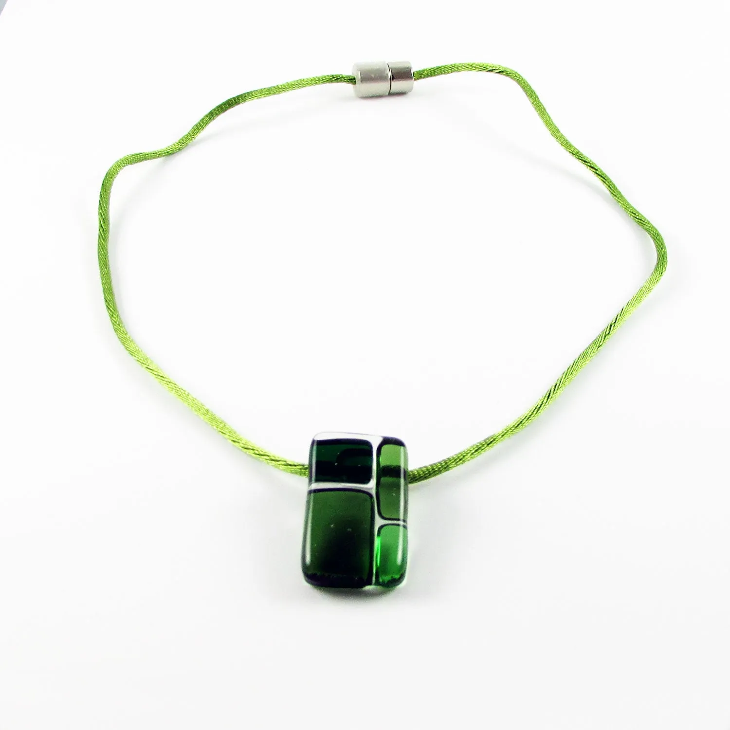 Cobblestones Mini Glass Pendant - Green