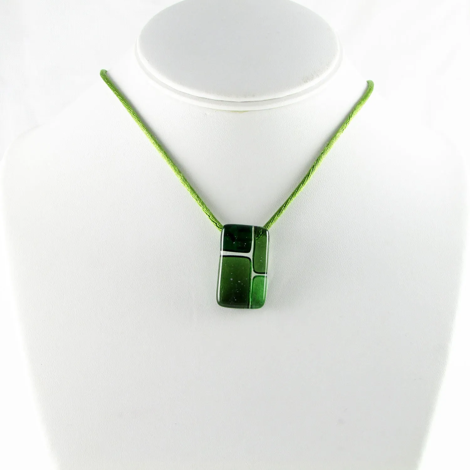 Cobblestones Mini Glass Pendant - Green