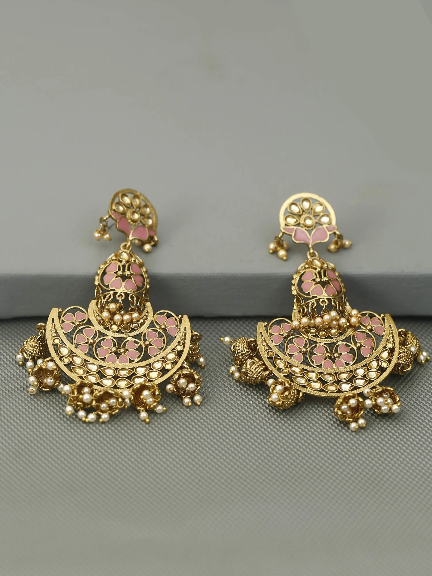 Coral Gharara Jhumkis