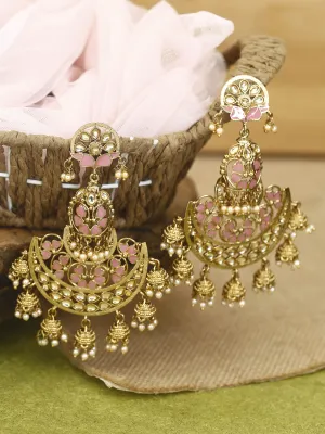 Coral Gharara Jhumkis