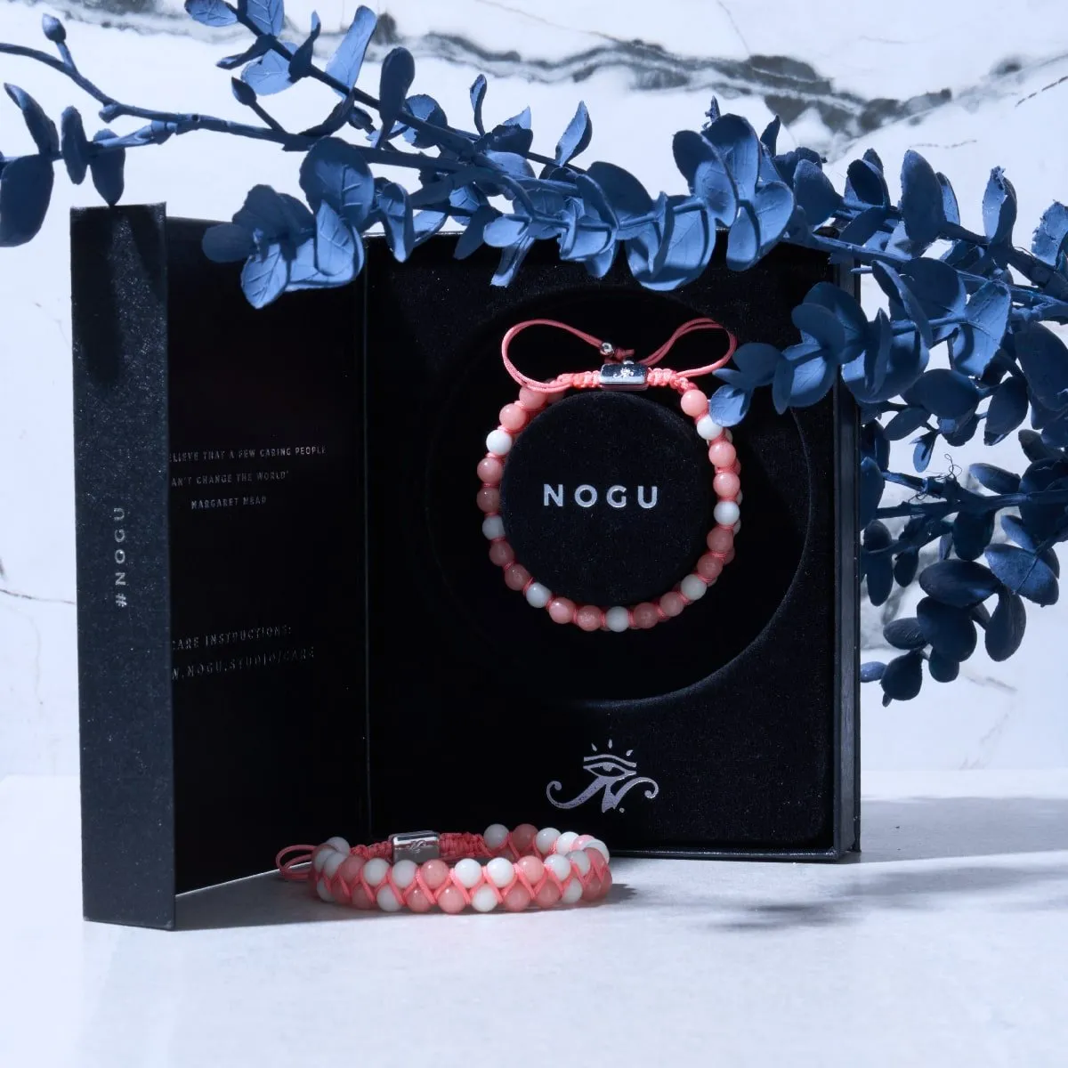 Coral x Porcelain | Lumos Ceramic | Vitality Macrame Bracelet