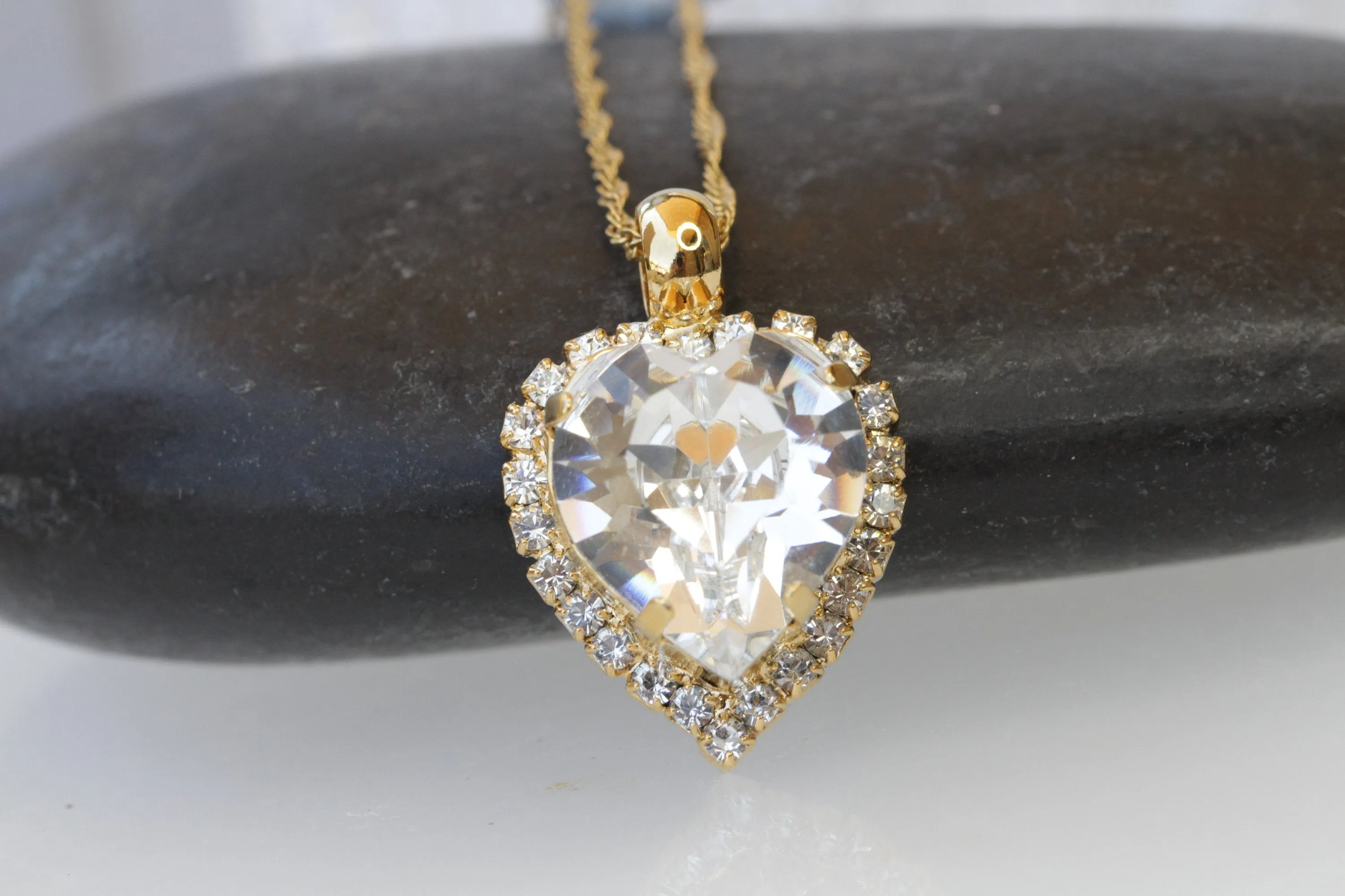 CRYSTAL Heart Shaped Necklace