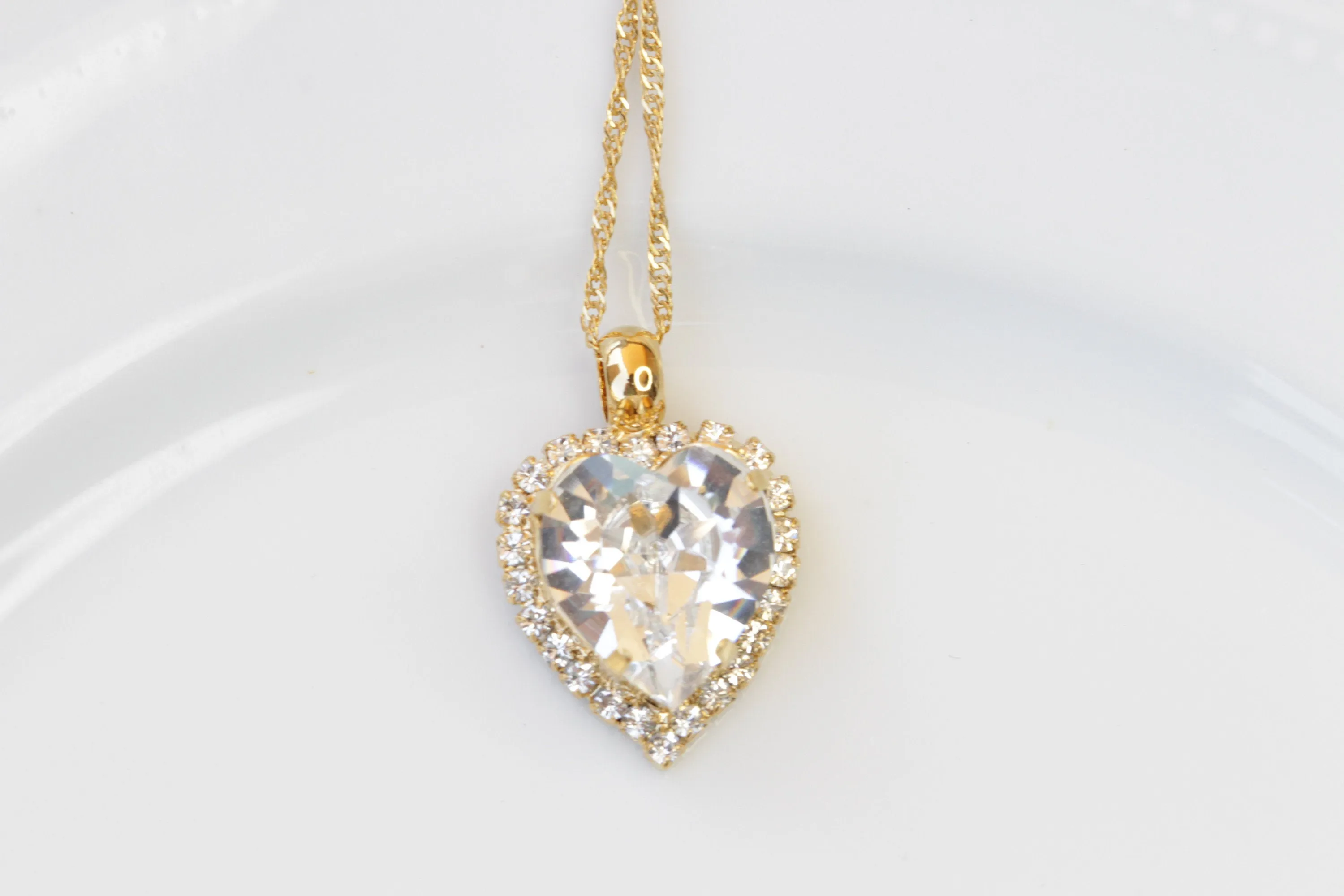 CRYSTAL Heart Shaped Necklace