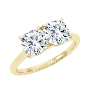 Cushion Twin Diamond Ring