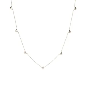 DAINTY POISE HEART NECKLACE - SILVER