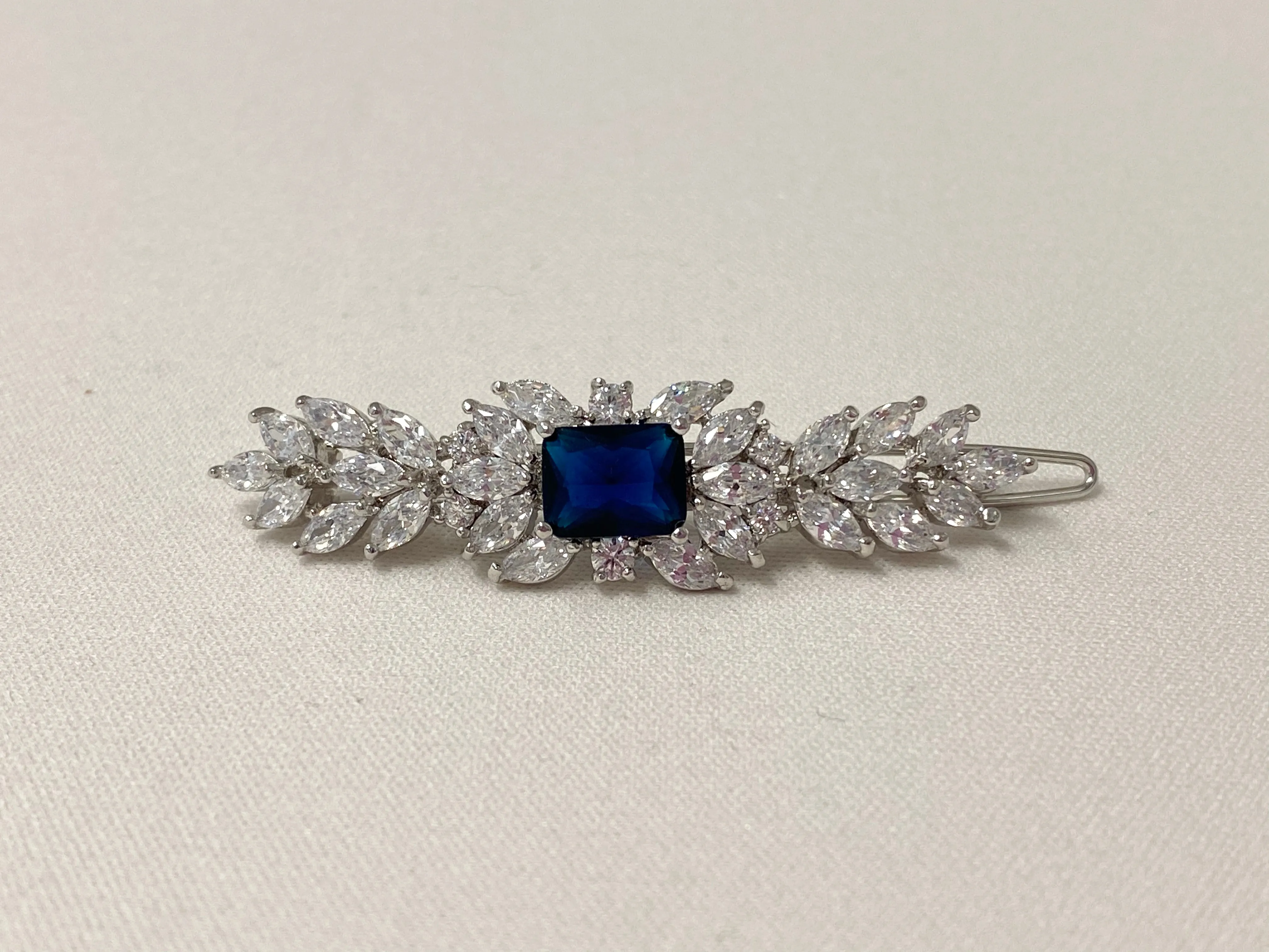 Deco Elegance Barrette Blue