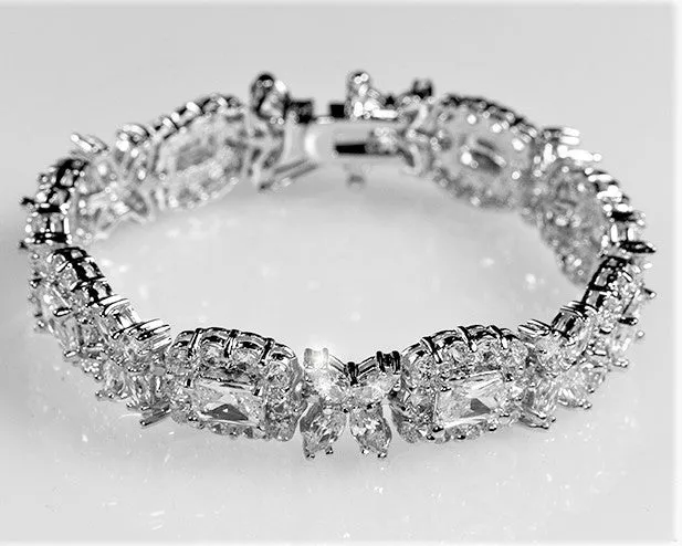 Demetria Radiant Marquise Statement Bracelet - 7in | 60ct