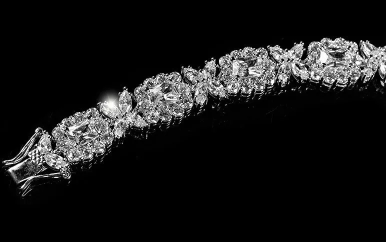 Demetria Radiant Marquise Statement Bracelet - 7in | 60ct