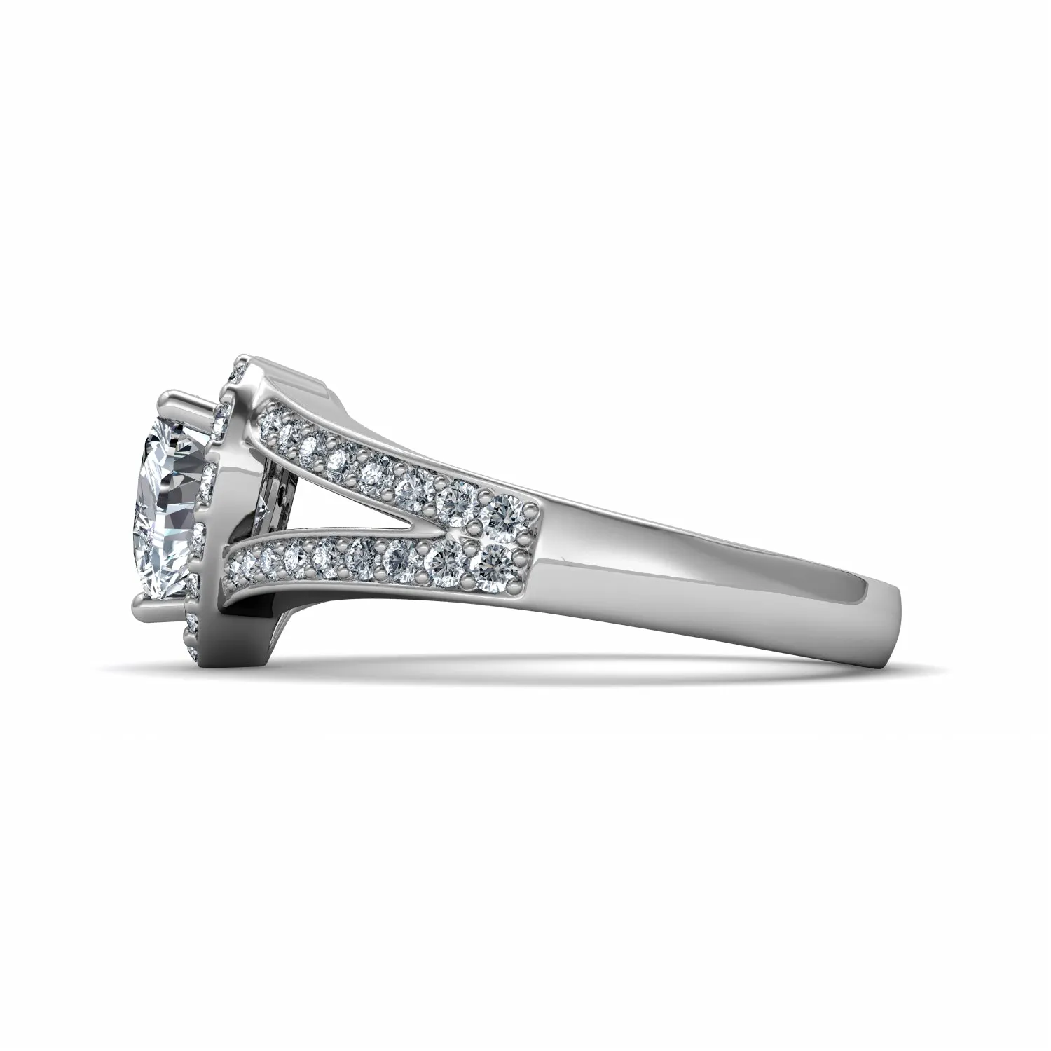 DEPHINI Silver Heart Ring - 925 sterling silver CZ - Engagement ring