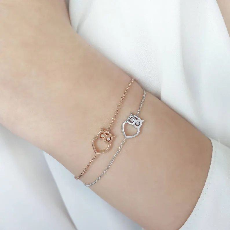 Diamonds Owl Bracelet