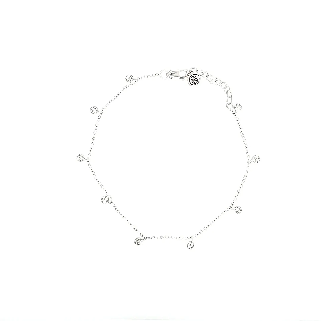 Ella Stein SS Diamond Dangle Station Bracelet (SI1907)